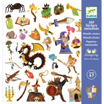 Abtibilduri Djeco Fantezie medievala, 4-7 ani
