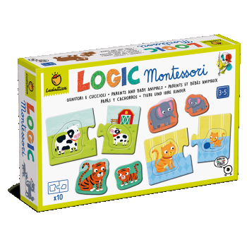 Joc de logica MONTESSORI - Parinti si copii, Ludattica, 3-5 ani