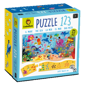 Puzzle 123 - Marea, Ludattica, 3 ani+, 25 piese de firma original