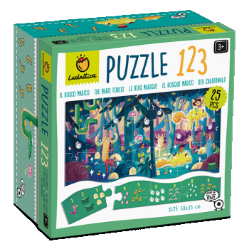 Puzzle 123 - Padurea, Ludattica, 3 ani+, 25 piese la reducere