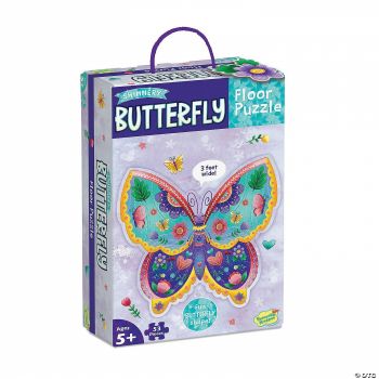 Puzzle de podea in forma de fluture, Peaceable Kingdom, +5 ani de firma original