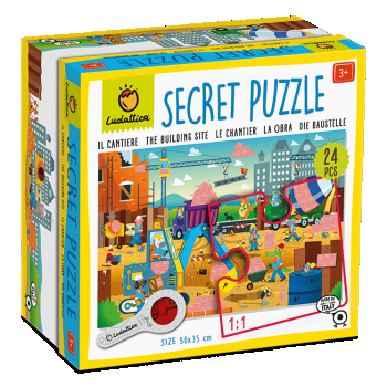 Secret Puzzle - Santierul, Ludattica, 3 ani+, 24 piese de firma original