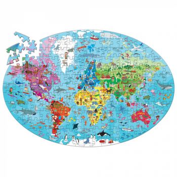 Cunoaste si exploreaza -  Puzzle Planeta Pamant in limba Romana (205 piese), Sassi, 6 ani+