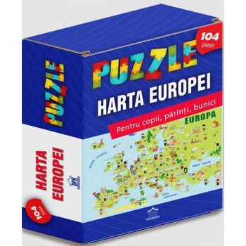 Harta Europei: Puzzle, DPH, 5-7 ani +