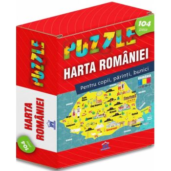 Harta Romaniei: Puzzle, DPH, 5-7 ani +