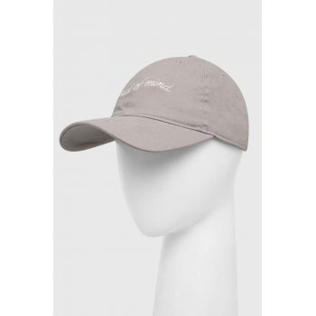 Hollister Co. șapcă de baseball din bumbac culoarea gri, cu imprimeu