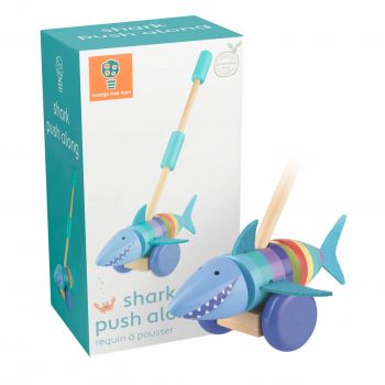 Jucarie de impins rechinul vesel, Orange Tree Toys, 12 luni+ ieftina
