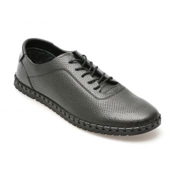 Pantofi casual GRYXX negri, 91102, din piele naturala ieftini