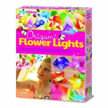 Set creativ DIY - Luminite cu flori origami, 4M, +5 ani