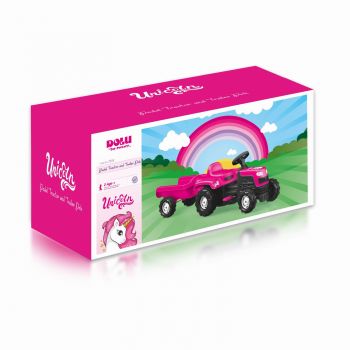 Tractor cu pedale si remorca - Unicorn ieftin