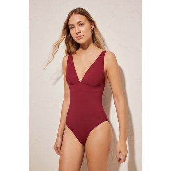 women'secret costum de baie dintr-o bucată PERFECT FIT 1 culoarea rosu, cupa usor rigidizata, 5527092 la reducere
