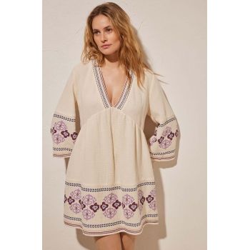 women'secret rochie de plaja LOTUS culoarea bej, 5547391 ieftine