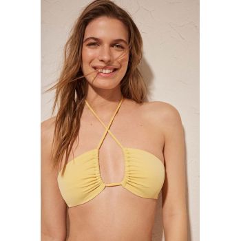 women'secret sutien de baie HIBISCUS culoarea galben, cupa usor rigidizata, 6487587