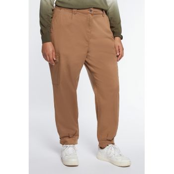 Pantaloni cargo din amestec de lyocell