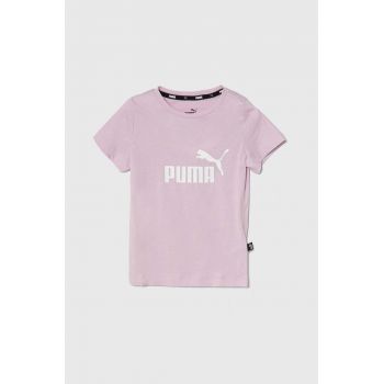 Puma tricou de bumbac pentru copii culoarea roz ieftin