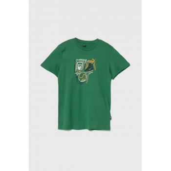 Puma tricou de bumbac pentru copii GRAPHICS Year of Sports B culoarea verde, cu imprimeu ieftin