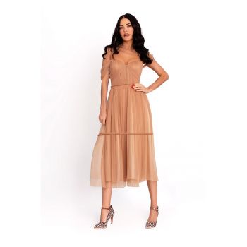 Rochie cu strat exterior cu tul