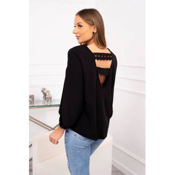 Bluza eleganta evazata neagra - marime unica