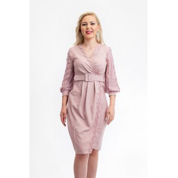 Rochie Dama Mira Roz Deschis ieftina