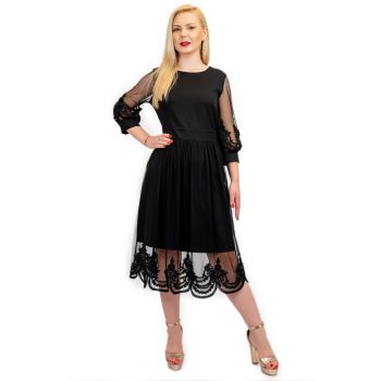 Rochie Eleganta Amy Neagra Cu Dantela de firma originala