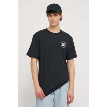 DC tricou din bumbac barbati, culoarea negru, cu imprimeu ieftin