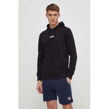 Ellesse bluza Pershuta OH Hoody barbati, culoarea negru, cu glugă, cu imprimeu, SHP16466 de firma original