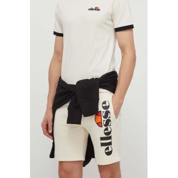 Ellesse pantaloni scurti Bossini Fleece Short barbati, culoarea bej, SHV08748 ieftini