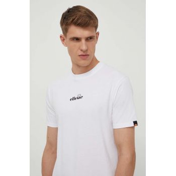Ellesse tricou din bumbac Ollio Tee barbati, culoarea alb, cu imprimeu, SHP16463