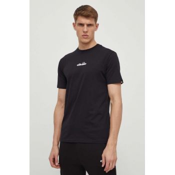 Ellesse tricou din bumbac Ollio Tee barbati, culoarea negru, cu imprimeu, SHP16463