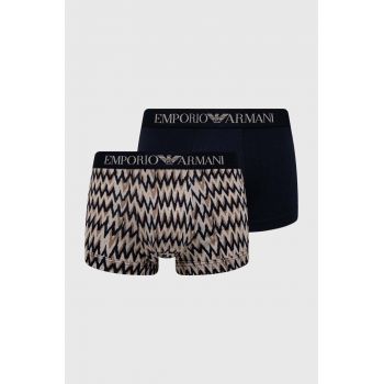 Emporio Armani Underwear boxeri 2-pack barbati, culoarea albastru marin de firma originali