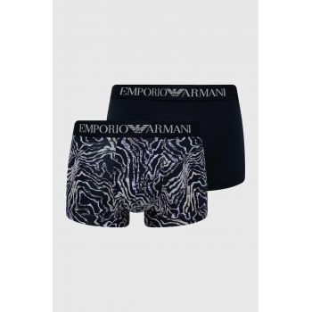 Emporio Armani Underwear boxeri 2-pack barbati, culoarea albastru marin de firma originali