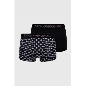 Emporio Armani Underwear boxeri 2-pack barbati, culoarea negru