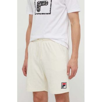 Fila pantaloni scurti din bumbac culoarea bej de firma originali