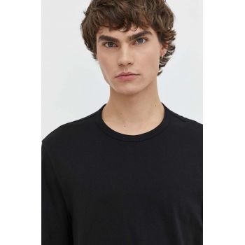 HUGO Blue tricou din bumbac 3-pack bărbați, culoarea negru, uni 50522382