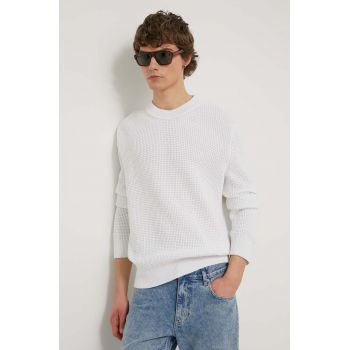 HUGO pulover bărbați, culoarea alb 50510386 de firma original