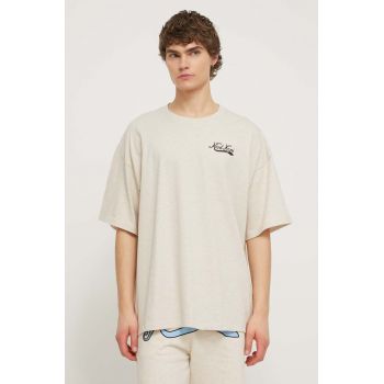 Karl Kani tricou barbati, culoarea bej, cu imprimeu