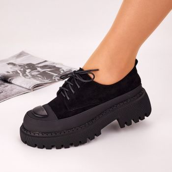 Pantofi Casual Dama Negri Cu Siret Moca de firma originali