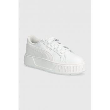Puma sneakers din piele Karmen L culoarea alb 393802