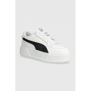 Puma sneakers din piele Karmen Rebelle culoarea alb 384615