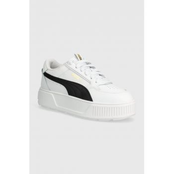 Puma sneakers din piele Karmen Rebelle culoarea alb 387212