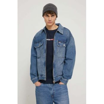 Tommy Jeans geaca jeans barbati, de tranzitie, oversize