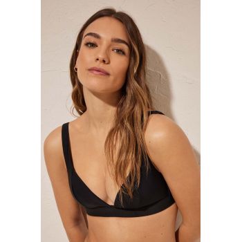 women'secret sutien de baie HIBISCUS culoarea negru, cupa usor rigidizata, 6487588.6487595