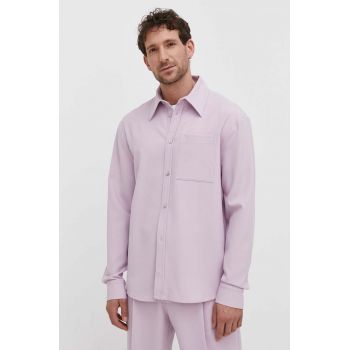 Won Hundred cămașă bărbați, culoarea roz, cu guler clasic, regular 2851-14229 de firma originala