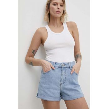 Answear Lab pantaloni scurti jeans femei, neted, high waist