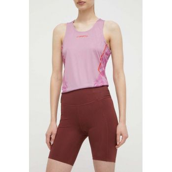 Columbia pantaloni scurti sport Boundless Trek femei, culoarea bordo, neted, high waist, 2074471