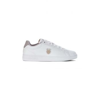 K-Swiss sneakers din piele COURT SHIELD culoarea alb