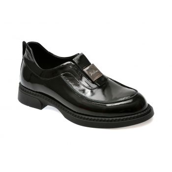 Pantofi casual GRYXX negri, 381100, din piele naturala lacuita