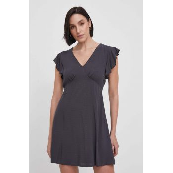 Pepe Jeans rochie culoarea gri, mini, evazati ieftina