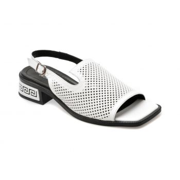Sandale casual GRYXX albe, 609106, din piele naturala de firma originala