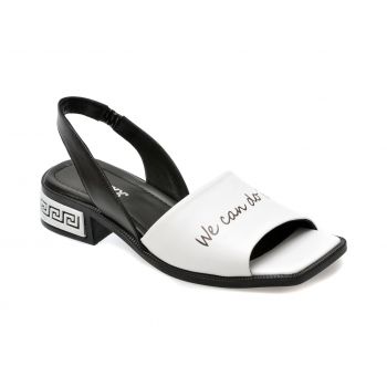 Sandale casual GRYXX albe, 609108, din piele naturala de firma originala